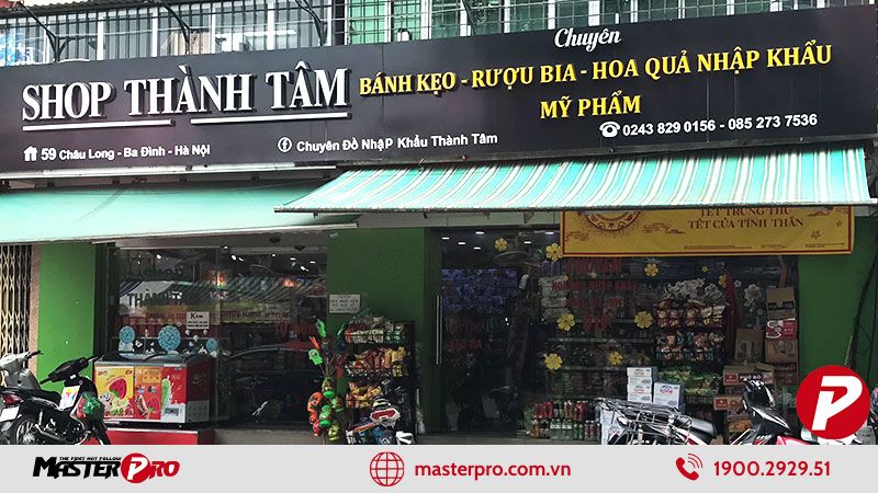 Sự thay đổi của tạp hóa Thành Tâm trước và sau khi sử dụng MasterPro