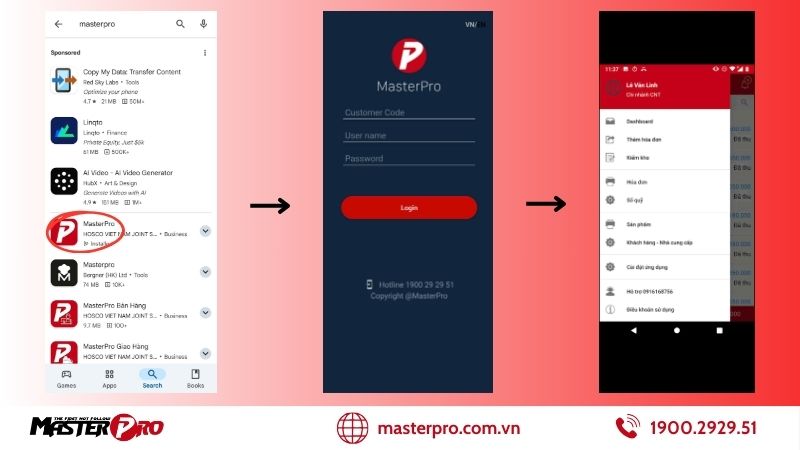 Hướng dẫn cài đặt phần mềm MasterPro.