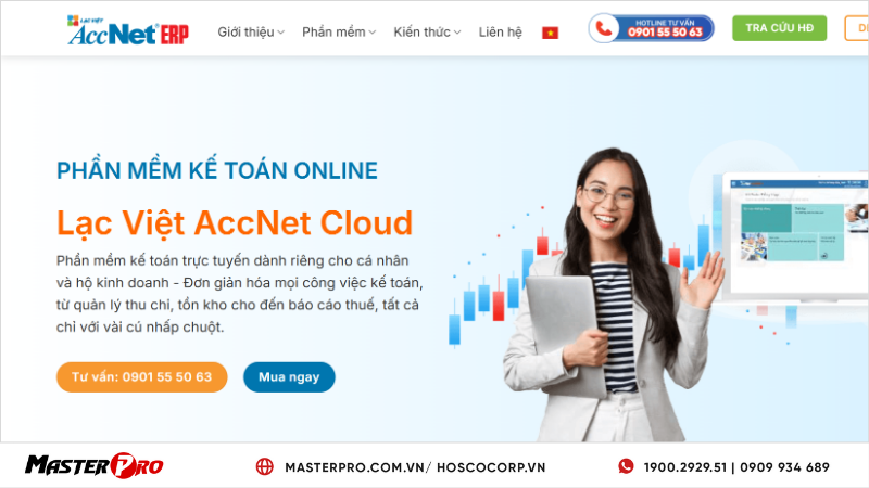 Phần mềm Quản lý Kế toán Bán hàng Lạc Việt AccNet